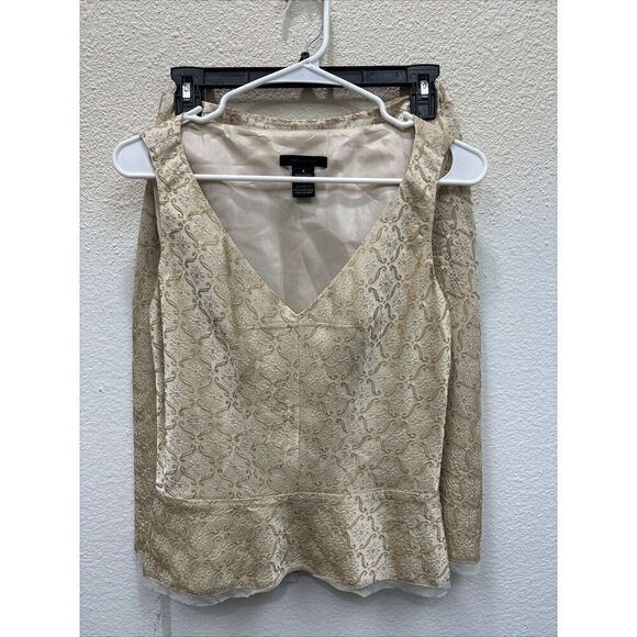 The Limited Women Skirt Set Medium Floral Rayon Side Buttons Top Size 8 Cream - Picture 1 of 16